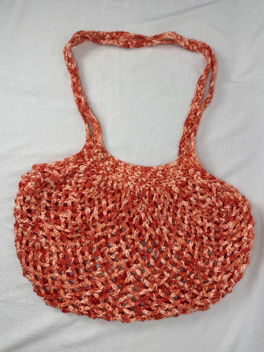 Peach Orchard Crochet Tote | Handmade Beach Bag | Boho Market Tote